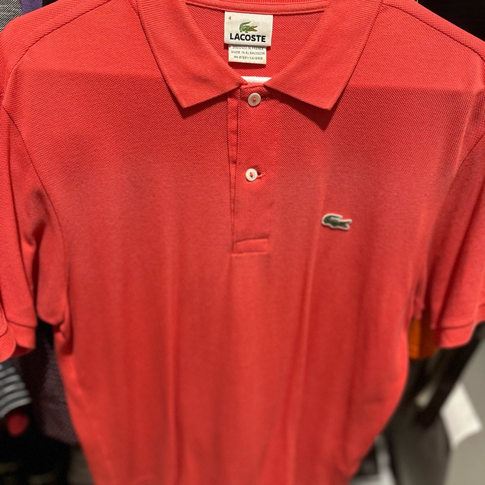 Lacoste Hot Pink Polo Shirt Classic Design